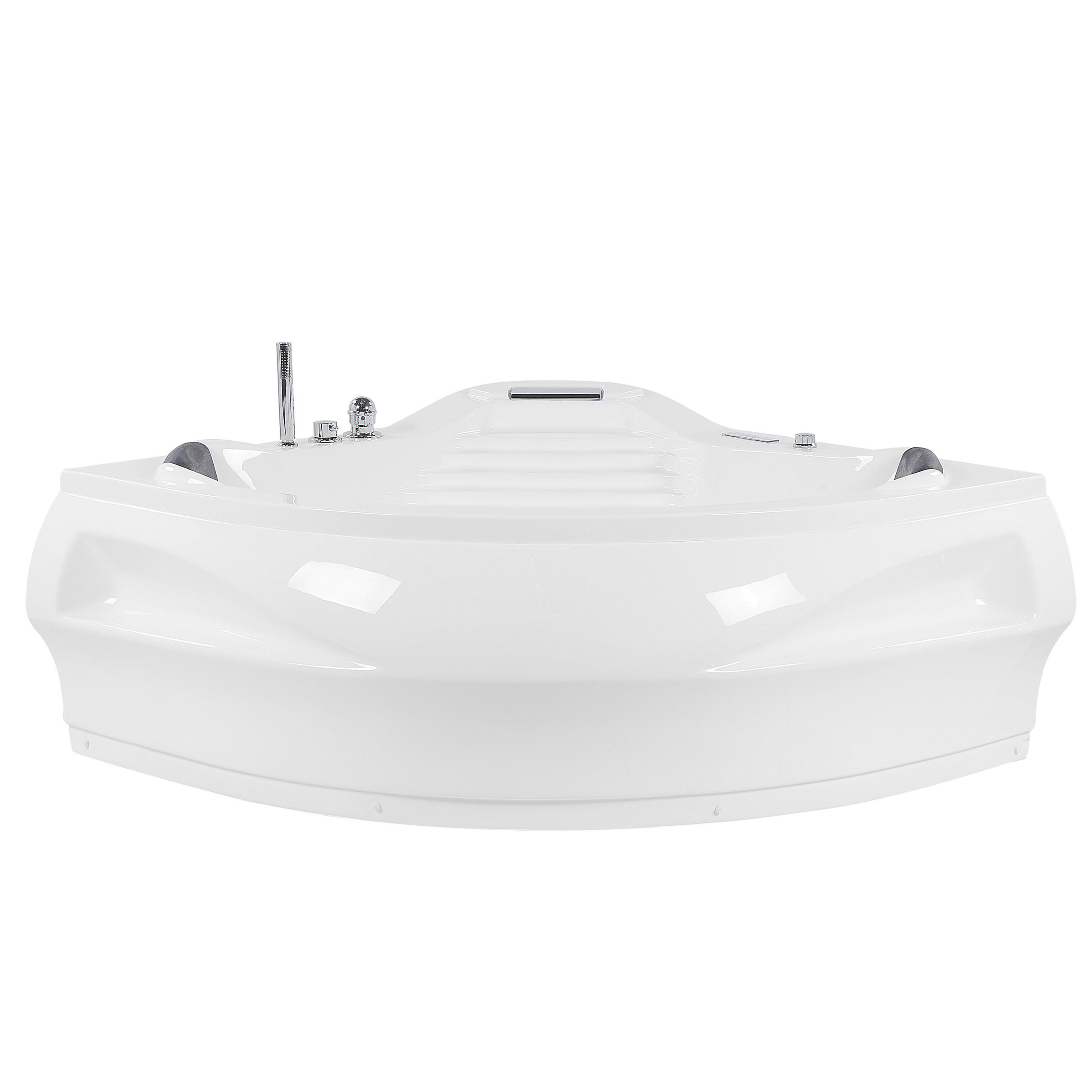 WHIRLPOOL-BADEWANNE mit LED 145x210x67 cm weiß Monaco V3 - Weiß, Kunststoff (145/67/210cm) - Beliani