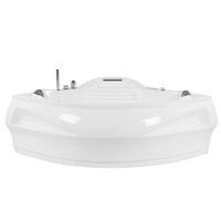 WHIRLPOOL-BADEWANNE mit LED 145x210x67 cm weiß Monaco V3 - Weiß, Kunststoff (145/67/210cm) - Beliani