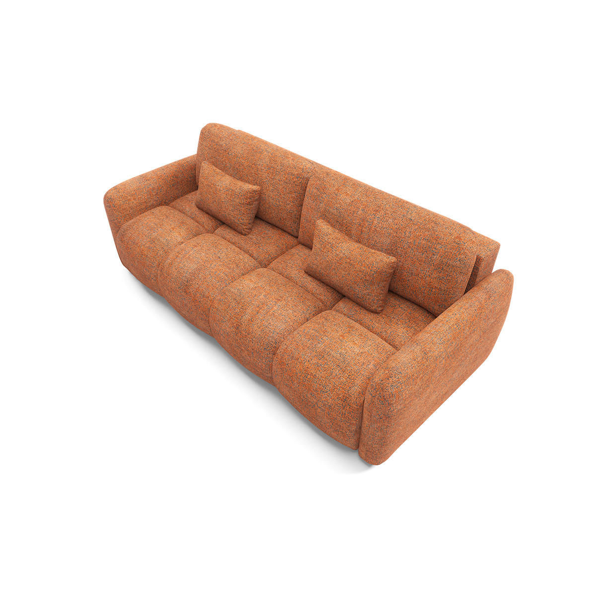 SOFA 3 Sitzplätze Orange - Orange, Holz (236/95/121cm) - Petits-meubles