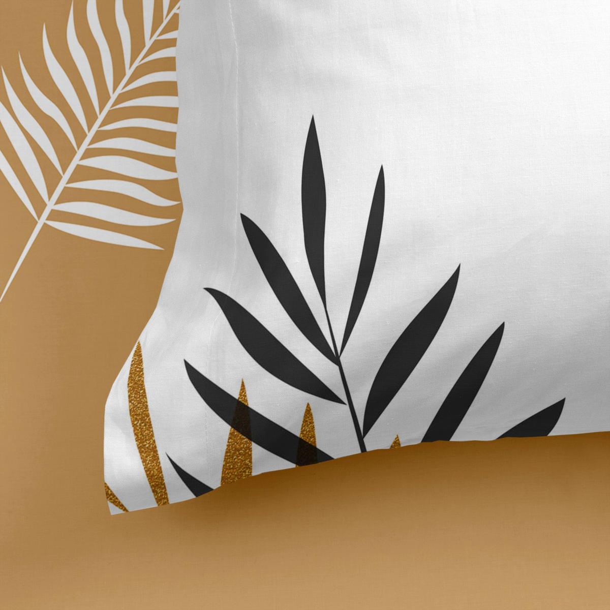 SPANNBETTLAKEN Foliage 90x200x32 cm (Bett 90) - Multicolor, Textil (90/200cm) - Happy Friday