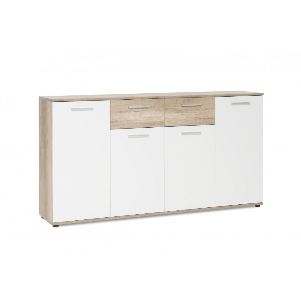 KOMMODE Jacky 160/85/35 cm Eiche Sonoma Sägerau - Sonoma Eiche, Holzwerkstoff (160/85/35cm) - Finori GmbH