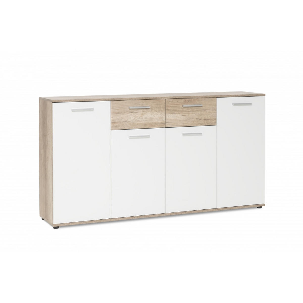 KOMMODE Jacky 160/85/35 cm Eiche Sonoma Sägerau - Sonoma Eiche, Holzwerkstoff (160/85/35cm) - Finori GmbH