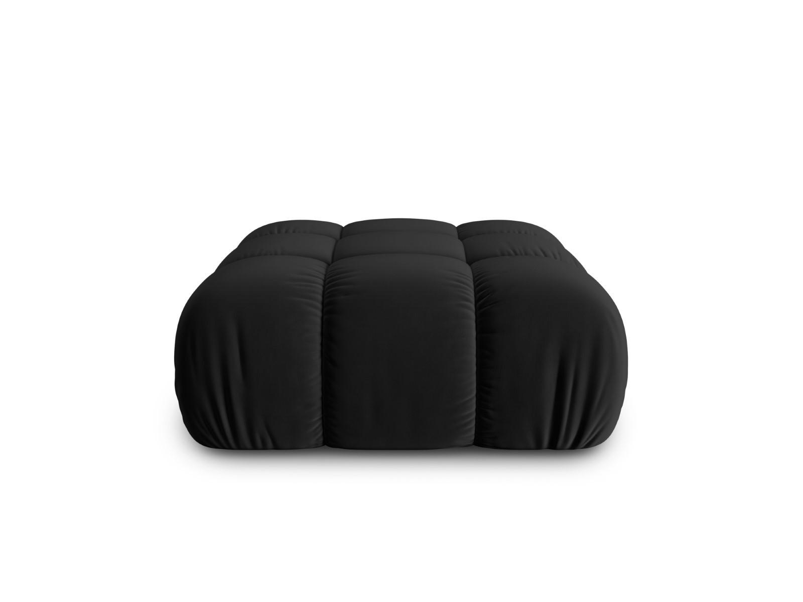 POUF Bellis aus Samt schwarz - Schwarz, Textil (94/39/94cm) - Micadoni