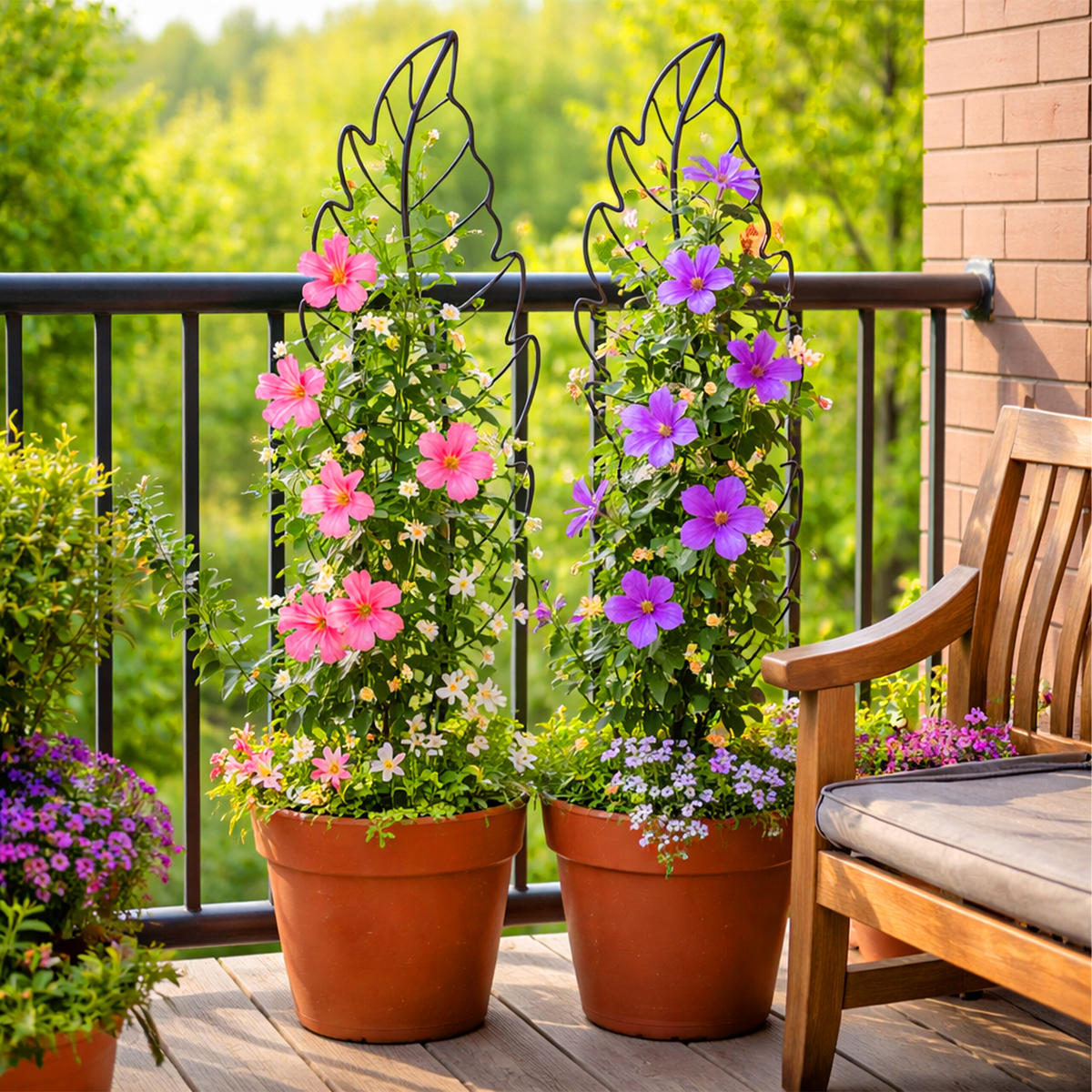 MRIEŽKY - hnedá, kov (30/100/1cm) - Relaxdays