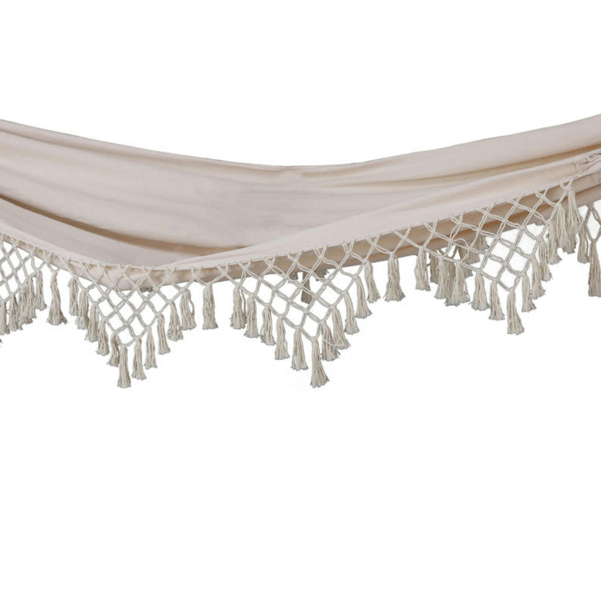 LUXUSHÄNGEMATTE Boho Beige - Beige, Textil (100/200cm) - SVITA