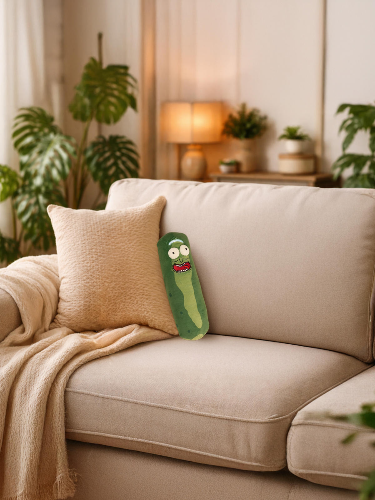 ZIERKISSEN Rick and Morty Grün 28 x 8 cm - Grün, Textil (8/28cm) - United Labels