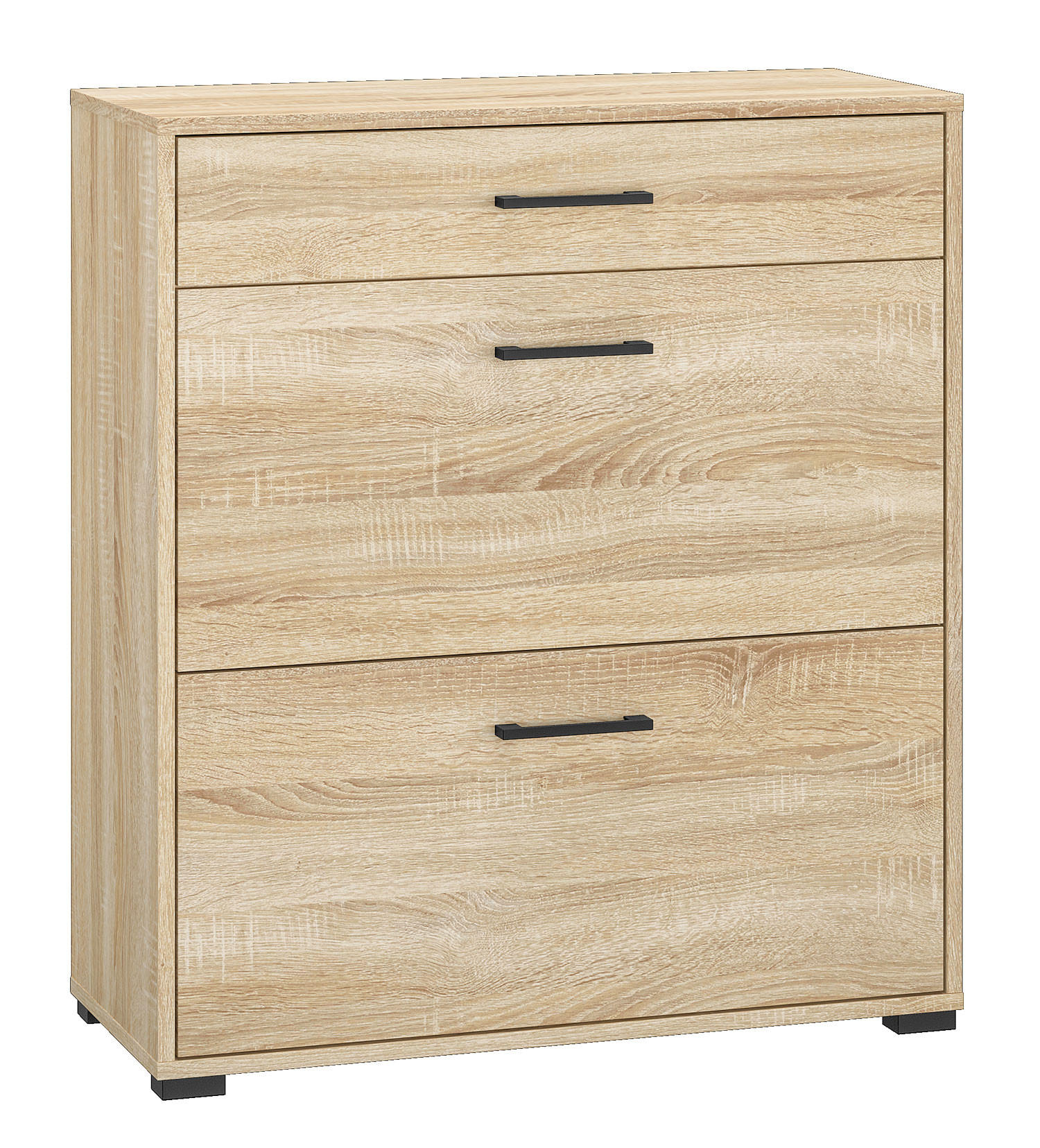 SCHUHSCHRANK Caro Sonoma Eiche hell 80 / 34 / 90cm - Braun/Sonoma Eiche, Holz/Holzwerkstoff (80/90/34cm) - Feldmann-Wohnen