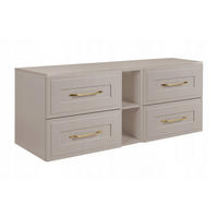 WASCHBECKUNTERSCHRANK CLASSIC 140 cm mit Arbeitsplatte Farbe: Kaschmir mit einem Regal Kaschmir - Kaschmir, Holzwerkstoff (140/58/46cm) - Rodan