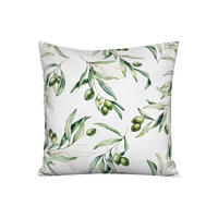 KISSENHÜLLE Italy Collection Oliven 50/50 cm - Ecru/Multicolor, Textil (50/50cm) - beties Heimtextil