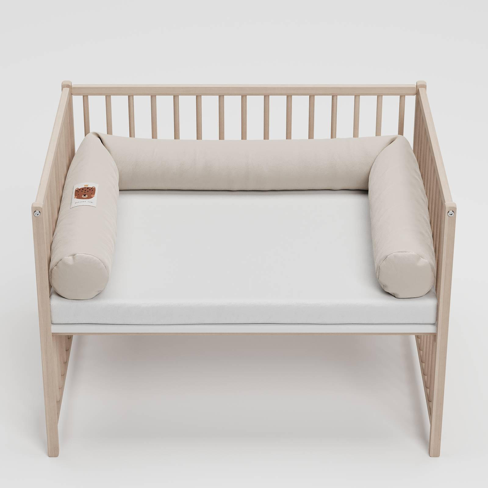 NESTCHENSCHLANGE Cozy "Cute Tiger Oat Milk" 190 cm Bettschlange - Braun/Grau, Textil (15/190cm) - Sämann – make a difference.