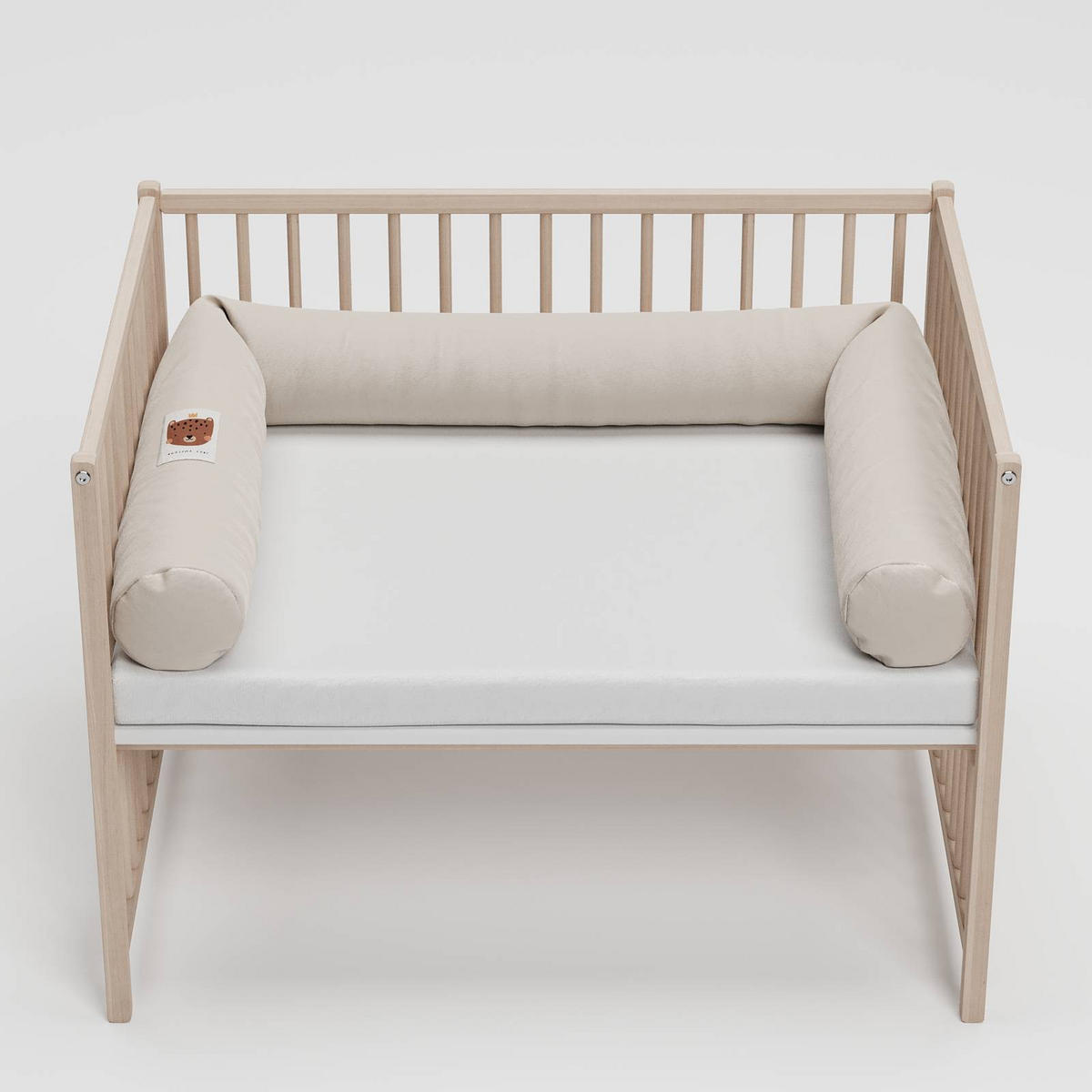 NESTCHENSCHLANGE Cozy "Cute Tiger Oat Milk" 190 cm Bettschlange - Braun/Grau, Textil (15/190cm) - Sämann – make a difference.