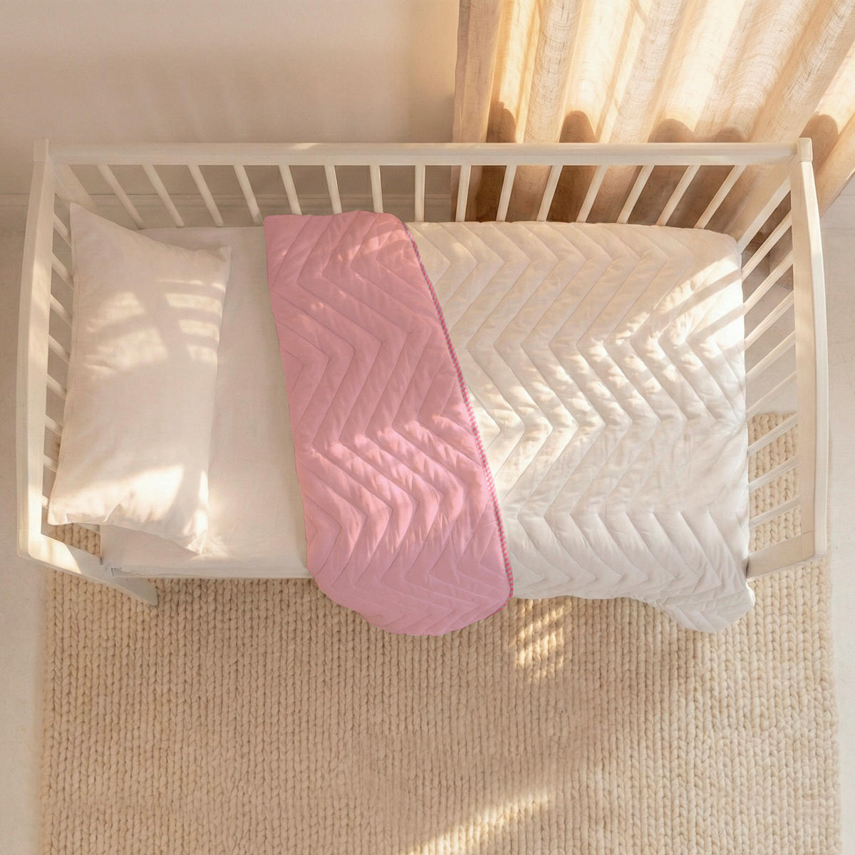 TAGESDECKE arista 100x130 cm (kinderbett) rosa - Pink, Textil (100/130cm) - Happy Friday