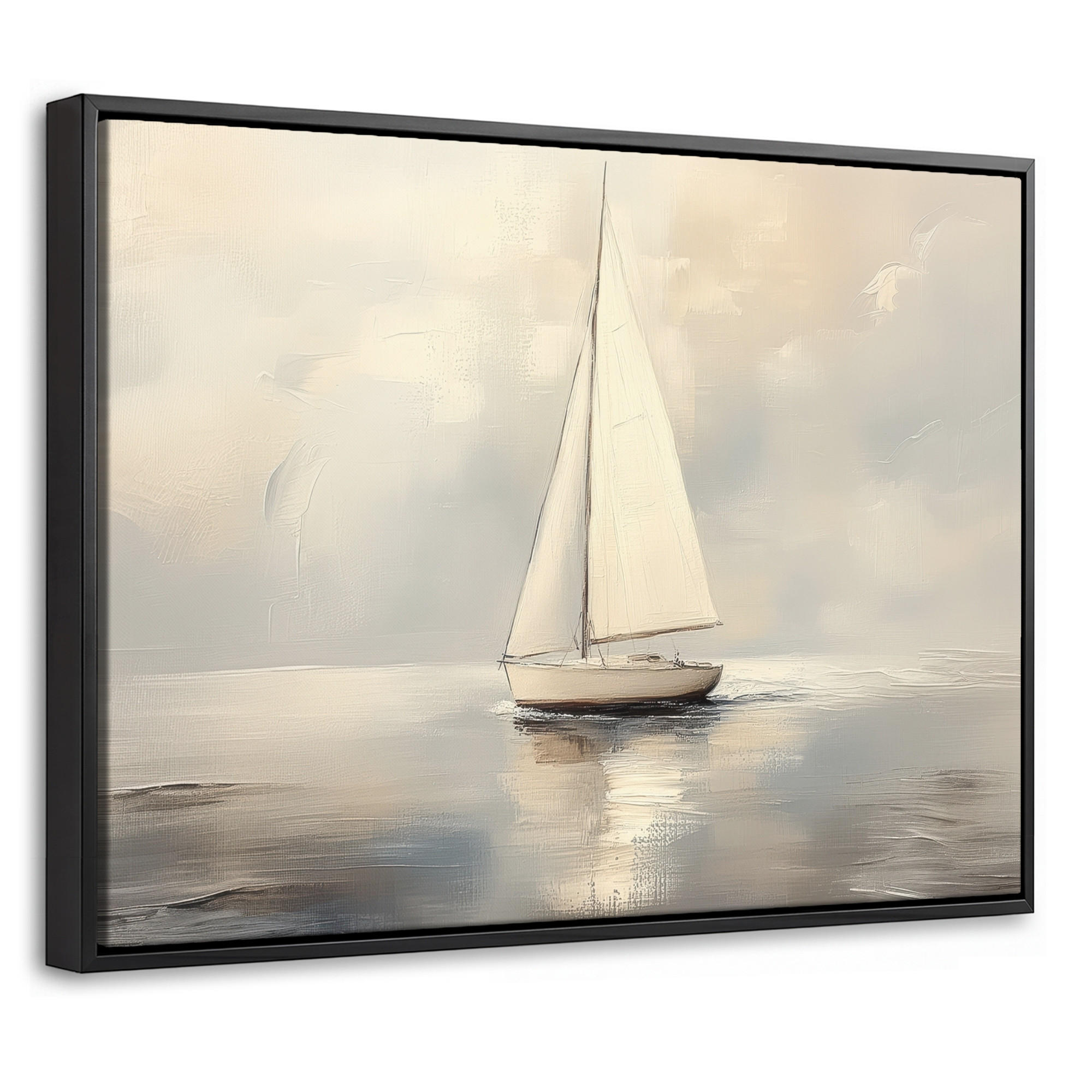 MuchoWow Leinwand Creme 40x30 cm