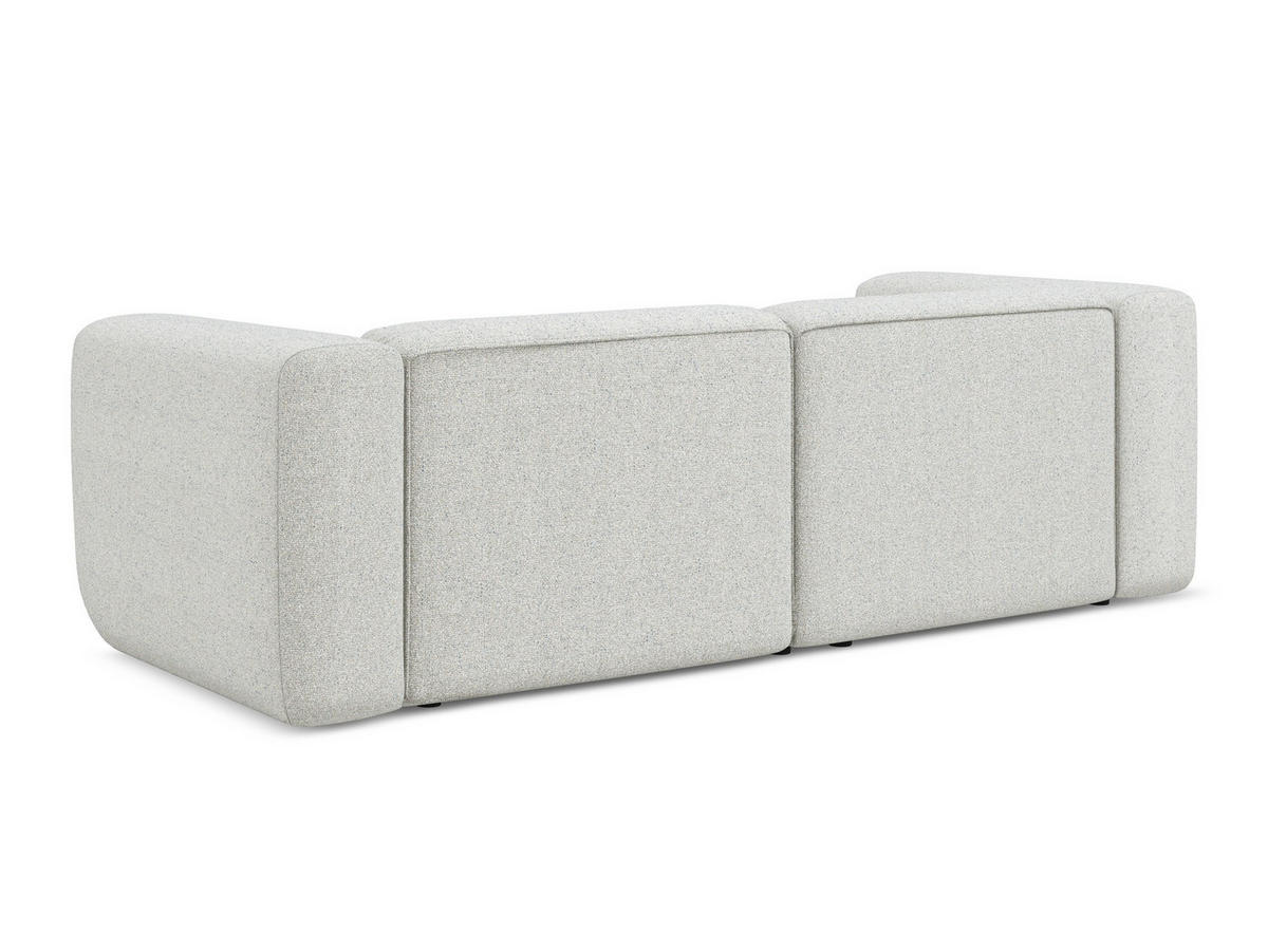 3-SITZER SOFA Strukturstoff Stoff Beige - Beige/Schwarz, Kunststoff/Textil (228/70/89cm) - Makamii
