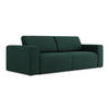 3-SITZER SOFA Strukturstoff Stoff Grün - Dunkelgrün/Schwarz, Kunststoff/Textil (224/80/103cm) - Makamii
