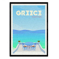 POSTER Griechenland Stadtfarben A4 Rahmenlos - Klar, Papier (29.7/5/21cm) - Nacnic