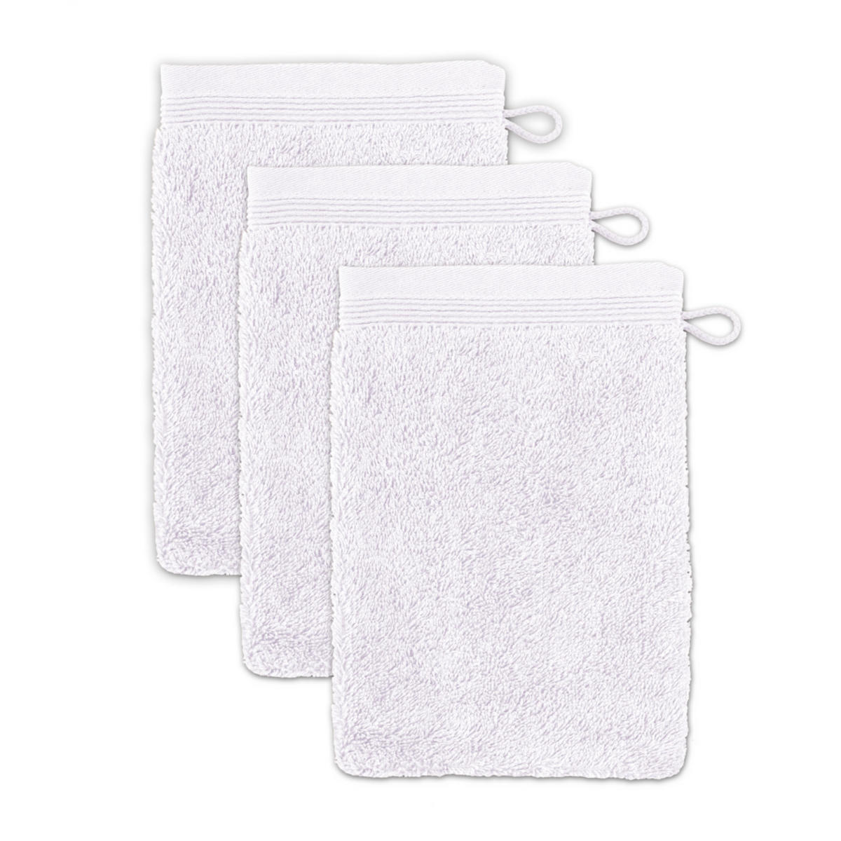 WASCHHANDSCHUH SUPERWUSCHEL 3ER PACK - Weiß, Textil (15/20cm) - MÖVE
