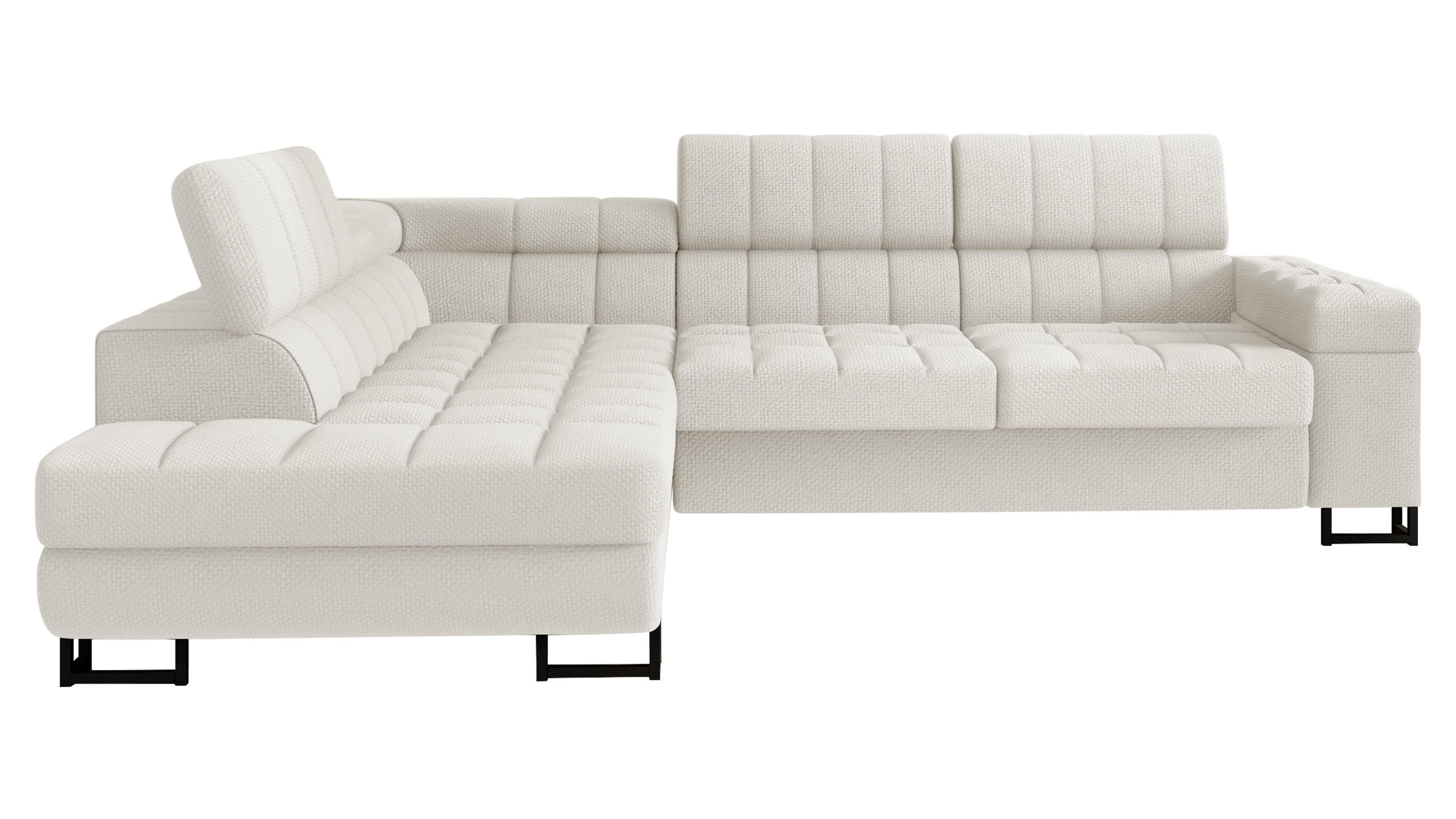 ECKSOFA Laris, Seite: Links - Schwarz/Cappuccino, Holz/Textil (271/203cm) - MIRJAN24