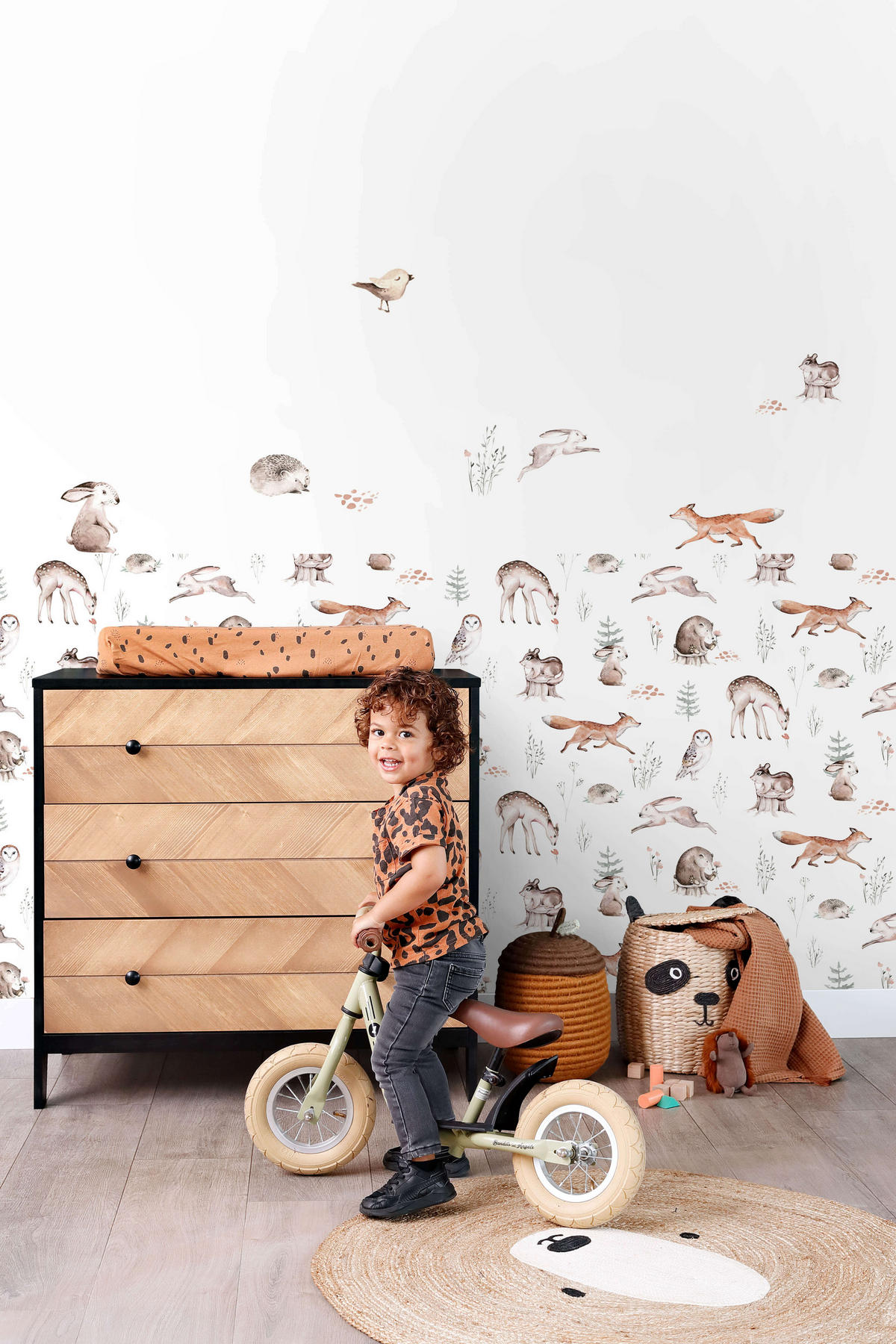 WANDTATTOO Waldtiere 33 x 47.5 cm - Braun, Papier (33/47.5/47.5cm) - ESTAhome