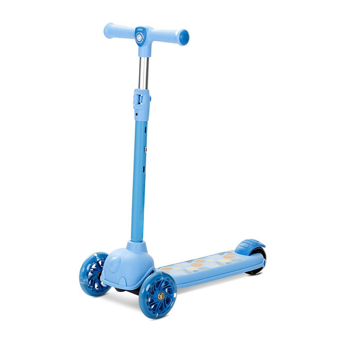 KINDERROLLER Jetster PU-Rollen blau ABEC-9 Lenker abnehmbar höhenverstellbar - Blau, Kunststoff (54/27/77cm) - Lorelli