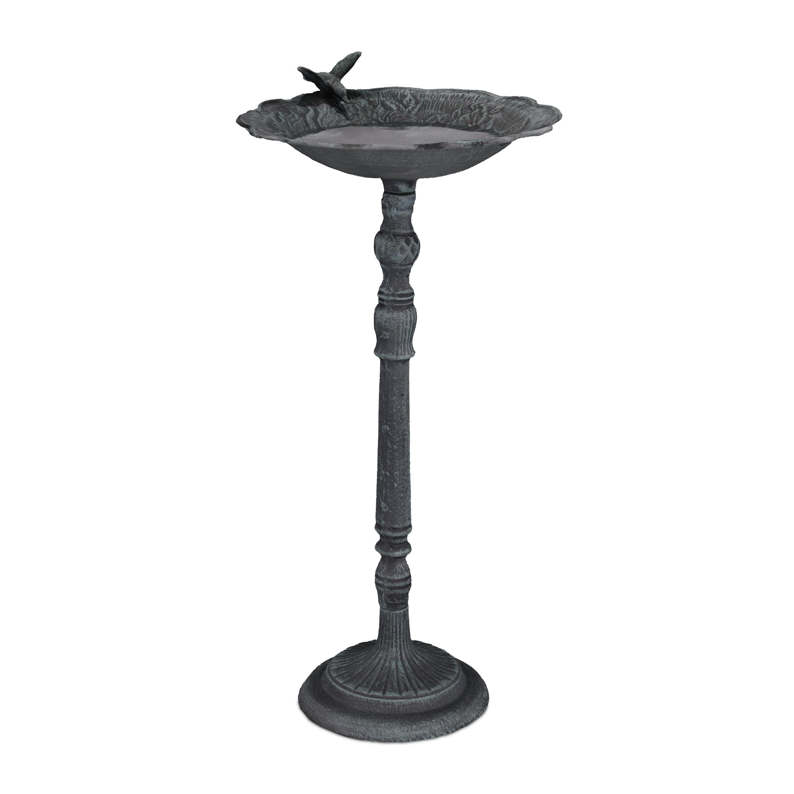 VOGELTRÄNKE - Dunkelgrün, Metall (37.5/74.5/35cm) - Relaxdays