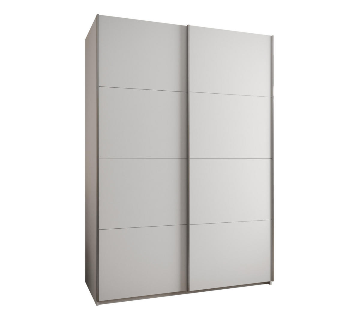 SCHWEBETÜRENSCHRANK 245,5/180/64 2-türig - Silberfarben/Weiß, Holz/Metall (180/245/64cm) - Abiks Möbel