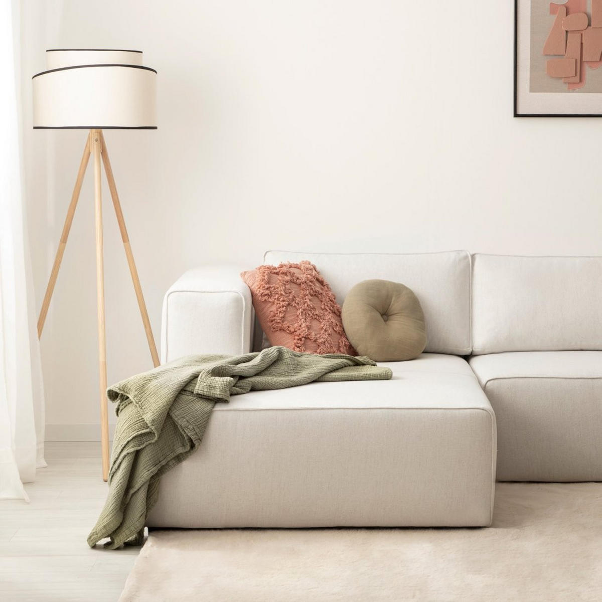 SOFA MODULARES Owen Beige 107 cm x 78 cm - Beige, Textil (107/78/176cm) - Klast Home