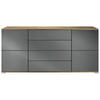 SIDEBOARD Rova Graphit Seidenmatt - Graphitfarben, Holzwerkstoff (166.5/75.5/35cm) - Vladon