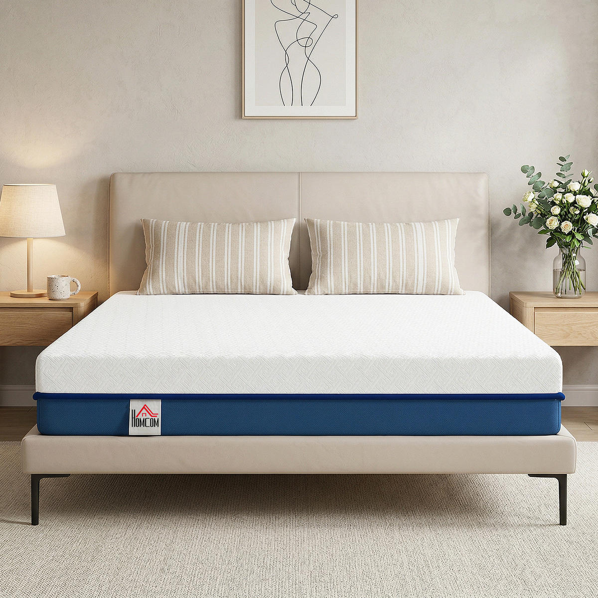 MATRATZE 140/190 cm DE-18534 mit Grüner-Tee-Infusion - Weiß, Textil (140/190cm) - ComfortXL