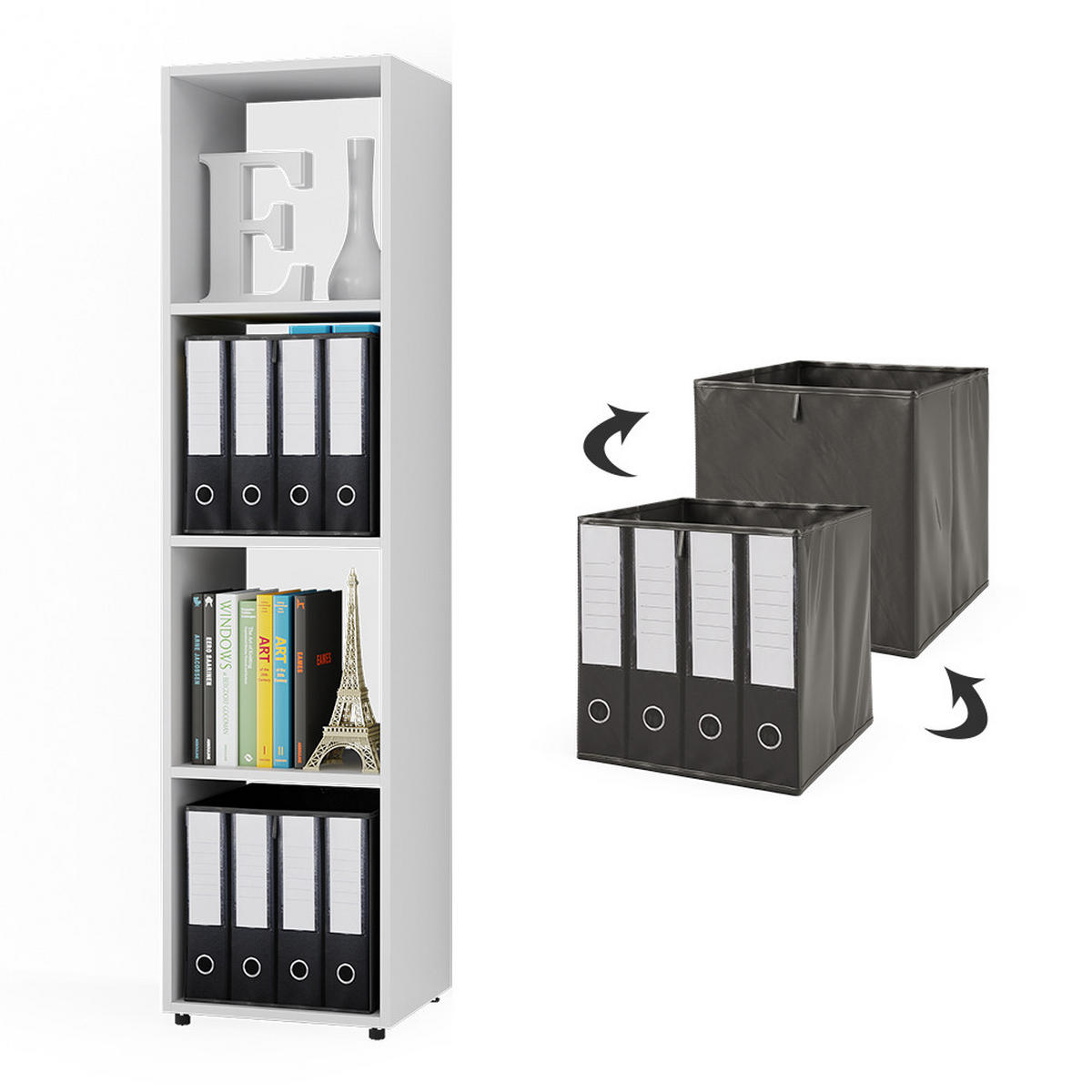 DĚLICÍ STĚNA Ludus Bílá - bílá, kompozitní dřevo (142.5/36.2/33cm) - Vicco