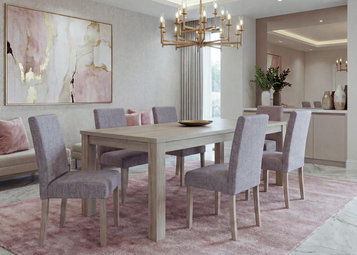 ESSZIMMERSTUHL Grau 6er-Set - Grau, Textil (43/90/56cm) - MCW