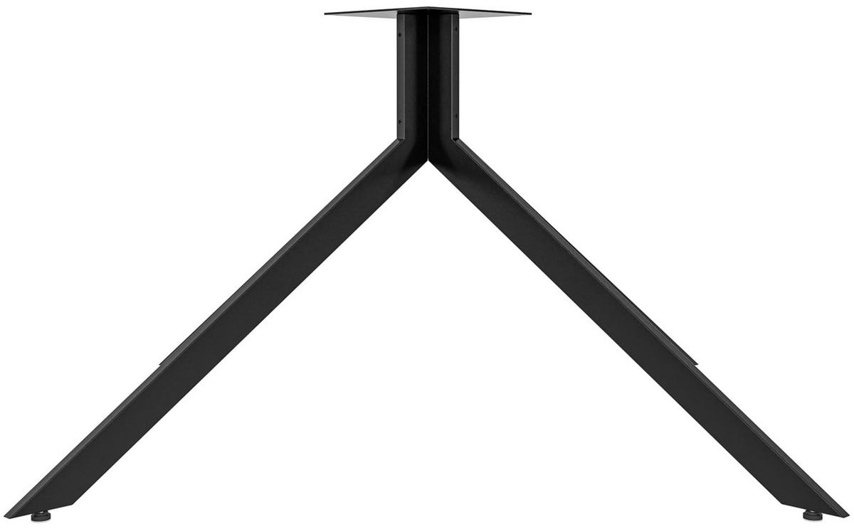 TISCHBEIN eckig 117/60/72 cm Metall schwarz - Schwarz, Metall (117/72/60cm) - CLP