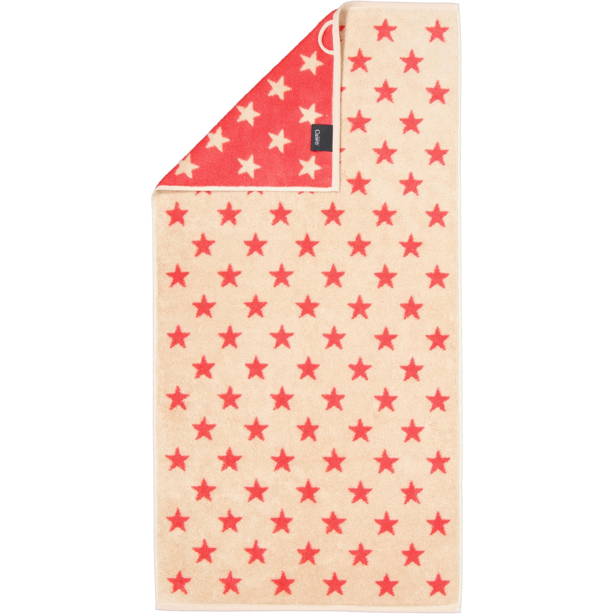 HANDTUCH NEW STARS STERNE KLEIN 6261 BEIGE/PINK - 32 - Rosa, Textil (50/100cm) - Cawoe
