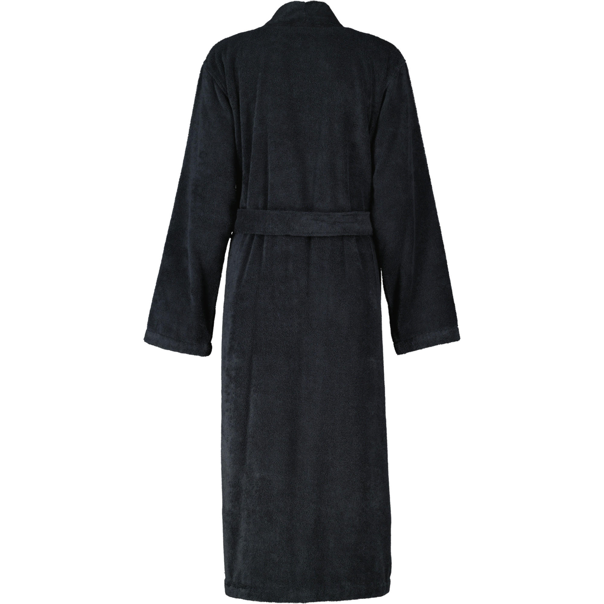 BADEMANTEL DAMEN KIMONO UNI 826 LAVA - 97 - Schwarz, Textil (Lnull) - Cawoe