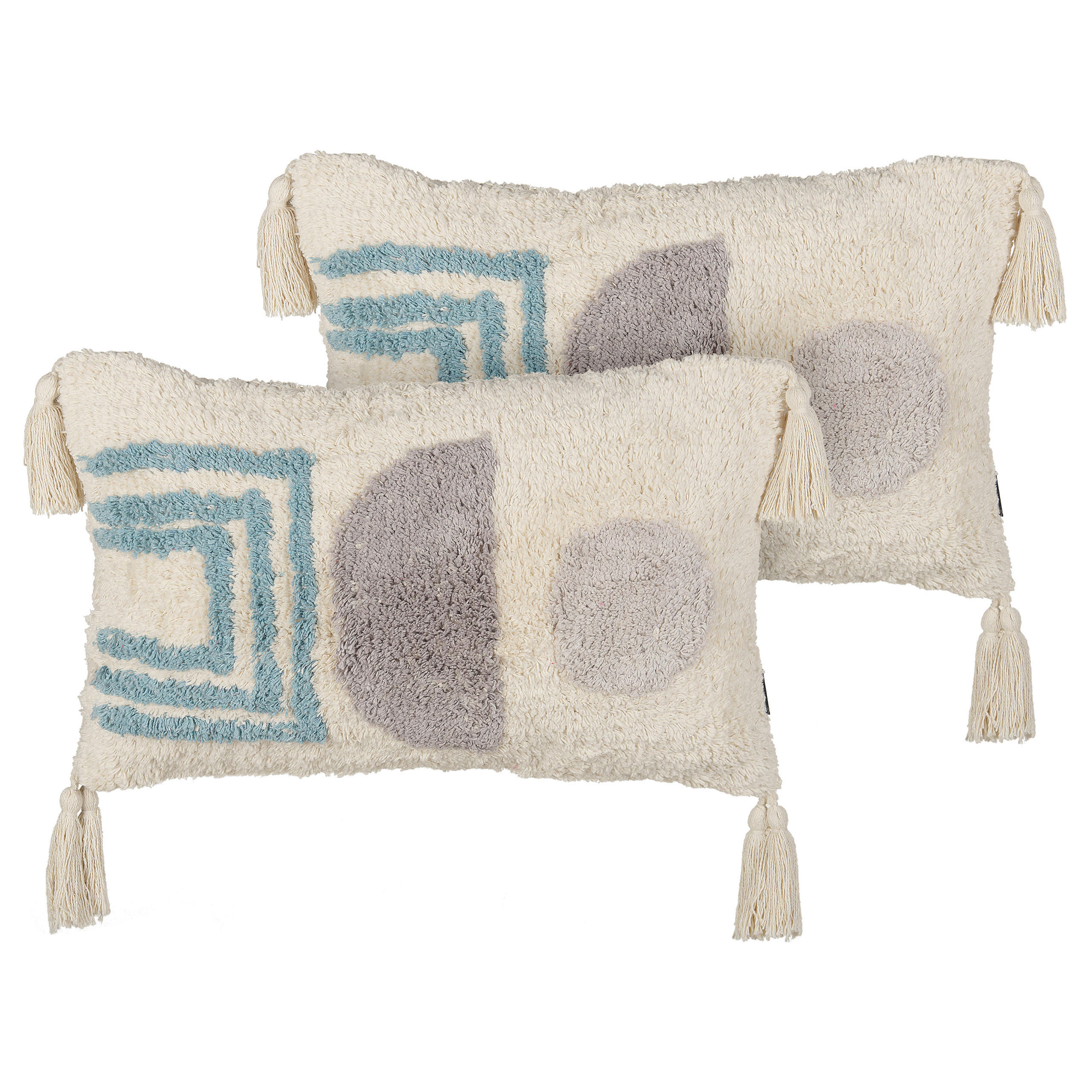 PERNĂ DECORATIVĂ set de 2 albă 30/50 cm Cassiope