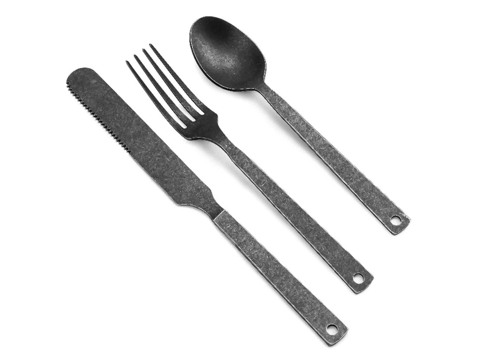 Thumbnail - Barebones Besteckset, Grau, Metall, Essen & Trinken, Besteck, Besteck-Sets