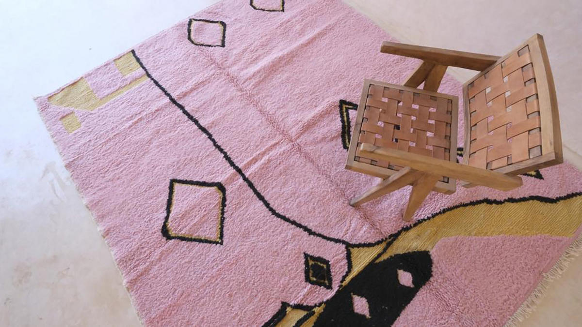 BERBERTEPPICH aus reiner Wolle 245x 298 cm - Pink, Naturmaterialien (245/298cm) - AFK Living