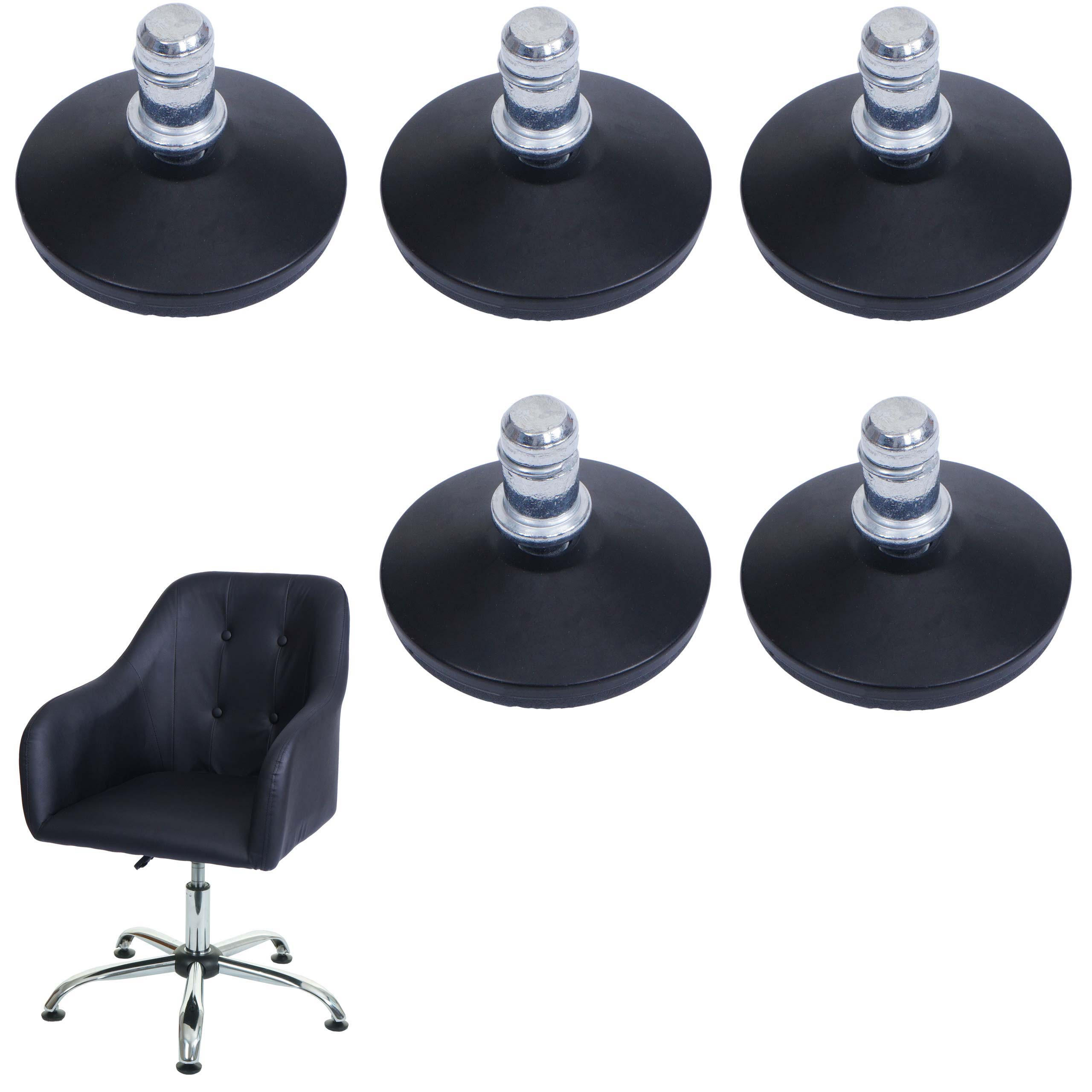 BODENGLEITER Schwarz 5er-Set - Schwarz, Kunststoff (5/4/5cm) - MCW