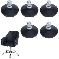 BODENGLEITER Schwarz 5er-Set - Schwarz, Kunststoff (5/4/5cm) - MCW