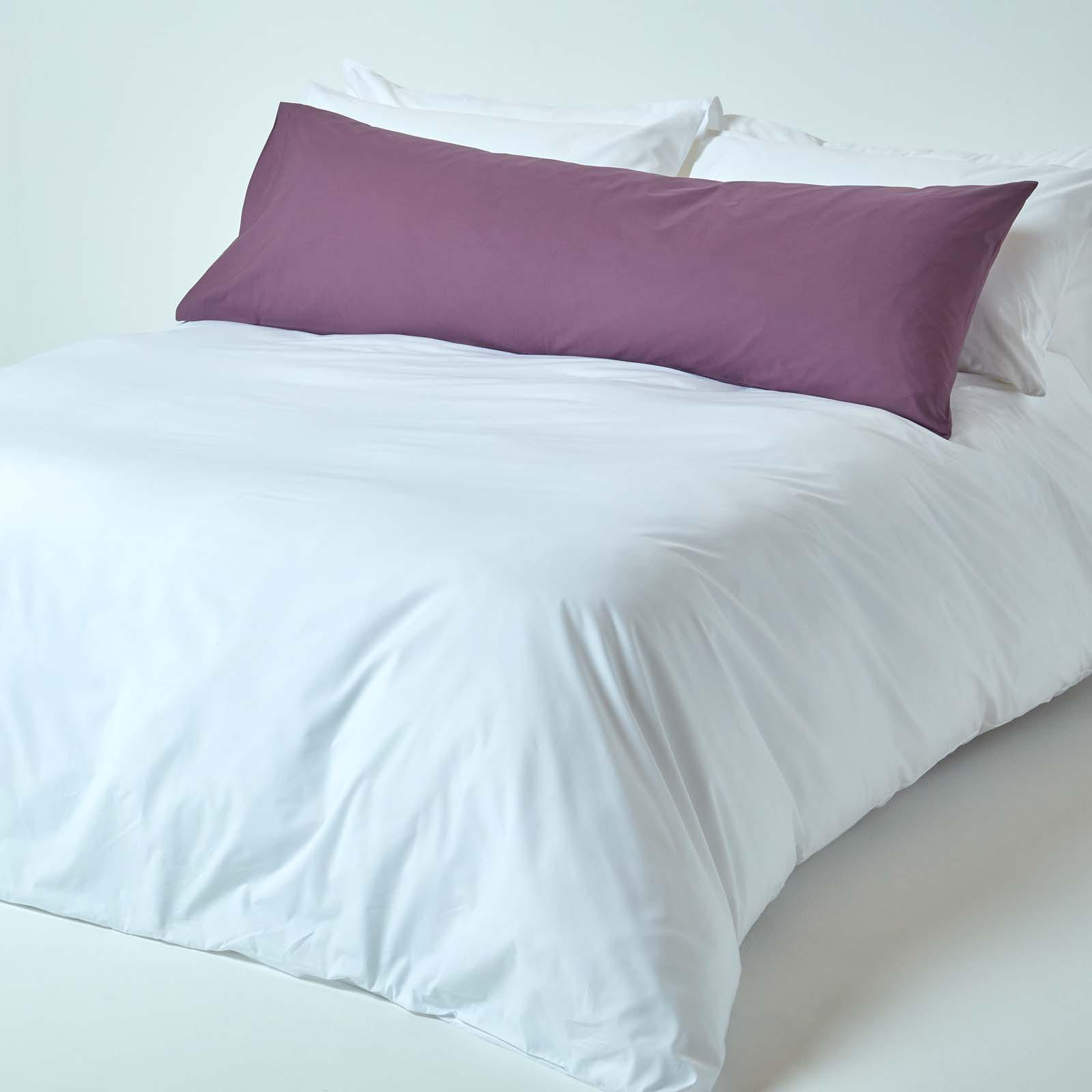 SEITENSCHLÄFERKISSENBEZUG Perkal, Fadendichte 200, 48/136 cm - Lila, Textil (50/140cm) - Homescapes