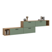 WOHNWAND Primo 2 tlg. (B/H/T: ca. 276/97/34 cm) in Artisan Oak /Smoke Green - Eiche Artisan, Holzwerkstoff (276/97/34cm)