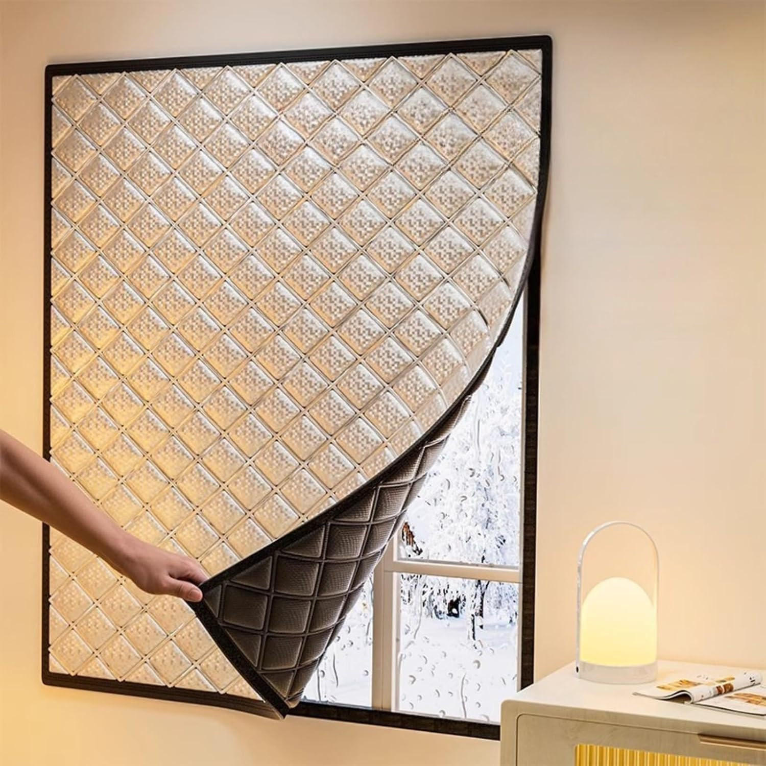 VORHÄNGE – Wärmedämmung/Lichtundurchlässigkeit/Schalldämmung – 100 cm breit x 100 cm hoch - Silberfarben, Textil (100/100/100cm)