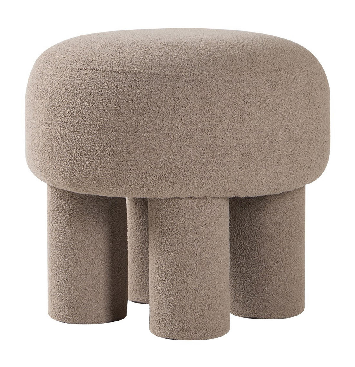 POUF Wolle Taupe - Beige, Textil (42.5/42/42.5cm) - Nordlys