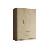 KLEIDERSCHRANK Calwi I - Eichefarben/Goldfarben, Holzwerkstoff/Kunststoff (150/216/60cm) - MIRJAN24