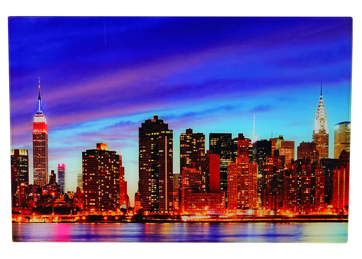 GLASBILD NEW YORK Multicolor - Multicolor, Glas (60/40cm) - MCW
