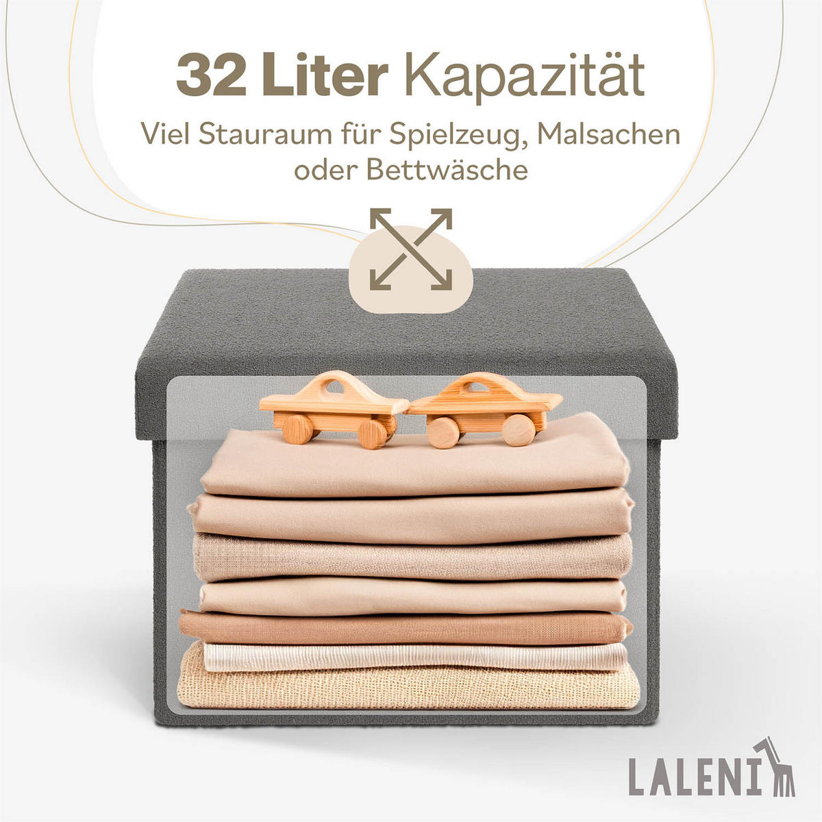 SITZHOCKER 41/31/31 cm, faltbar, Altrosa - Altrosa, Kunststoff (31/31/41cm) - Laleni