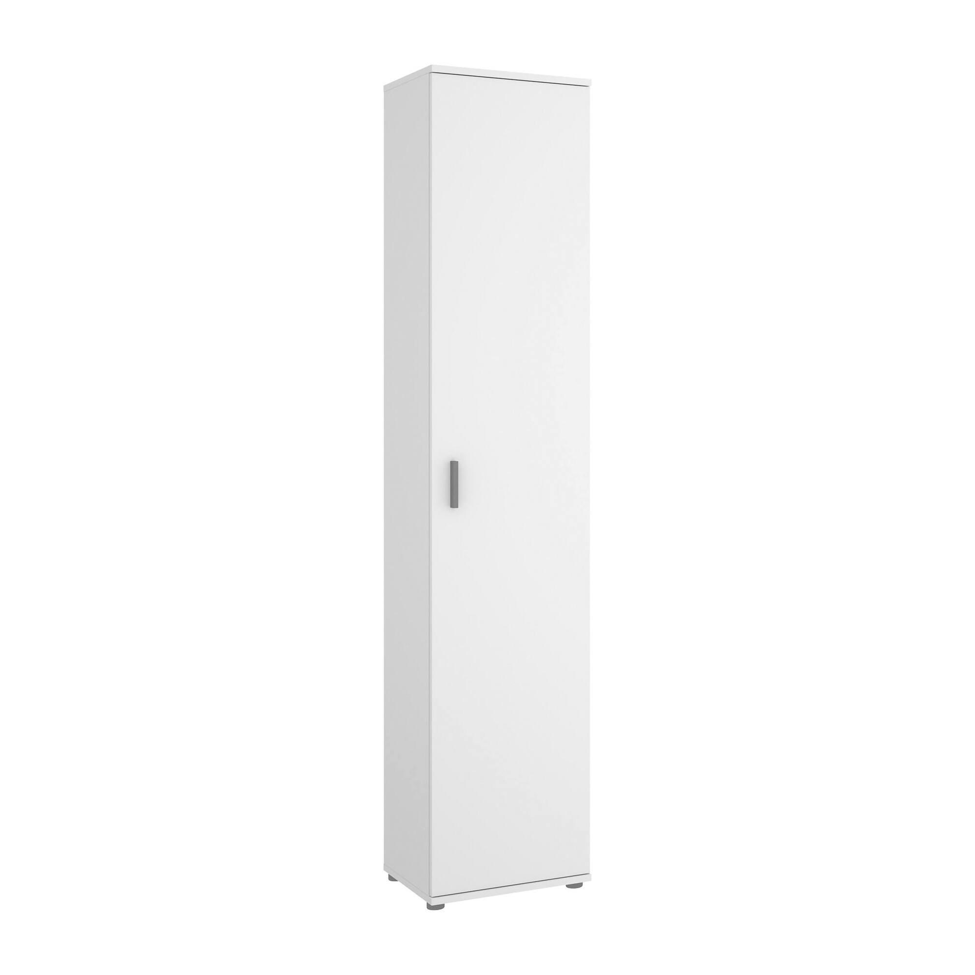 MEHRZWECKSCHRANK Holz-Effekt Weiß 35x39h190 - Weiß, Holzwerkstoff (39/190/35cm) - DMORA
