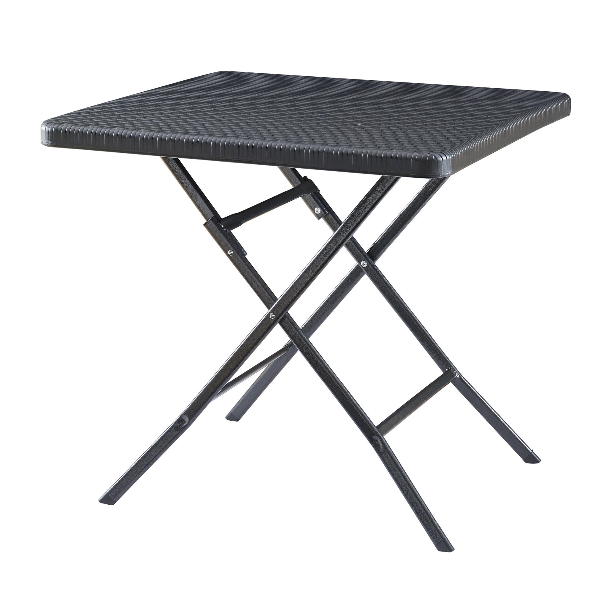 KLAPPTISCH Mark - Schwarz, Kunststoff/Metall (78/78/74cm) - [en.casa]