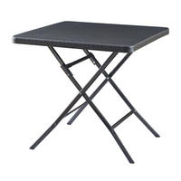 KLAPPTISCH Mark - Schwarz, Kunststoff/Metall (78/78/74cm) - [en.casa]