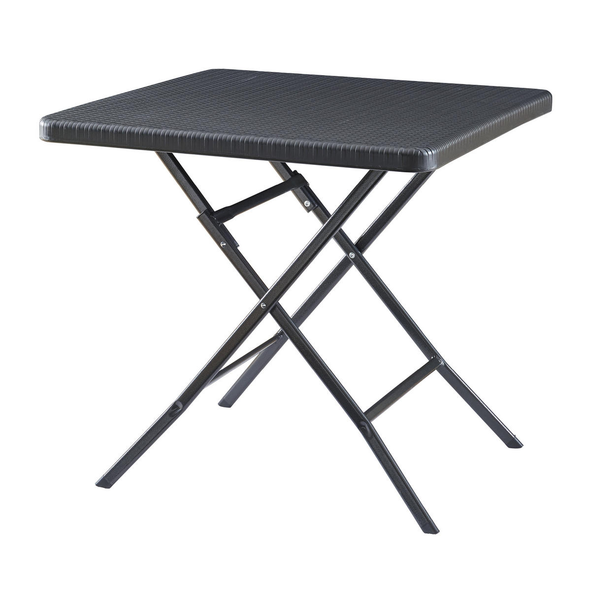 KLAPPTISCH Mark - Schwarz, Kunststoff/Metall (78/78/74cm) - [en.casa]